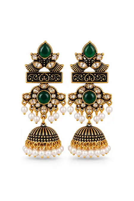 Oxidised Jhumka Earrings for Women