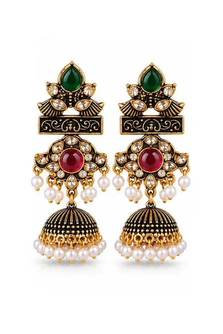 Oxidised Jhumka Earrings for Women JWE0000260MUL