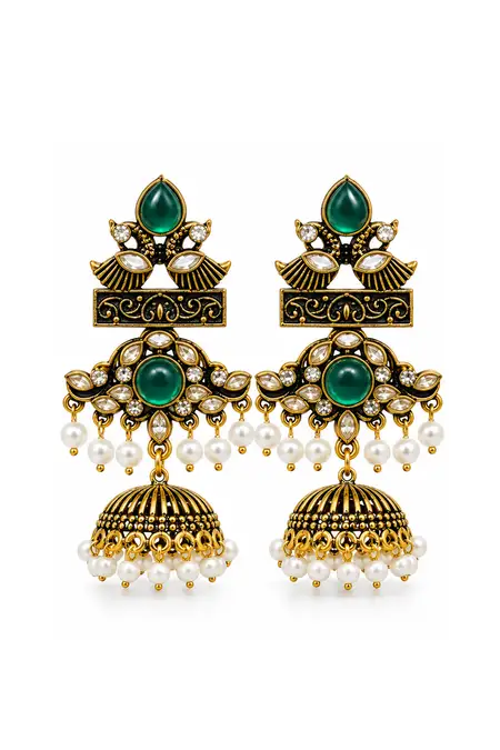 Oxidised Jhumka Earrings for Women