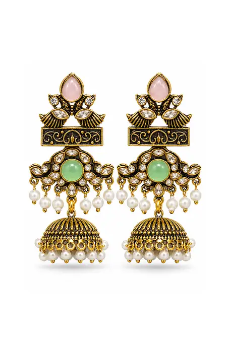 Oxidised Jhumka Earrings for Women