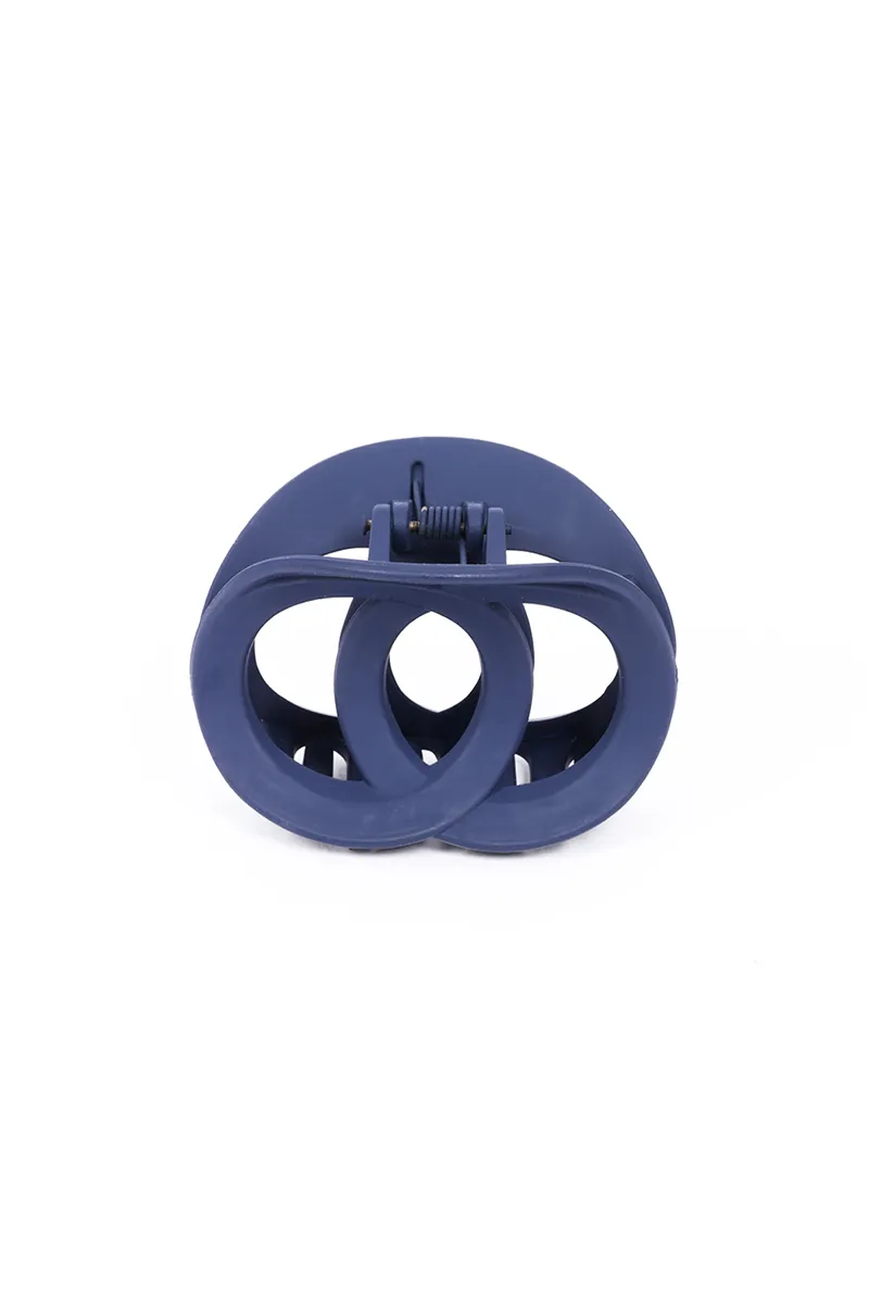 Double Loop Hair Claw Clip for Girls & Women - Small JWH000003BLU