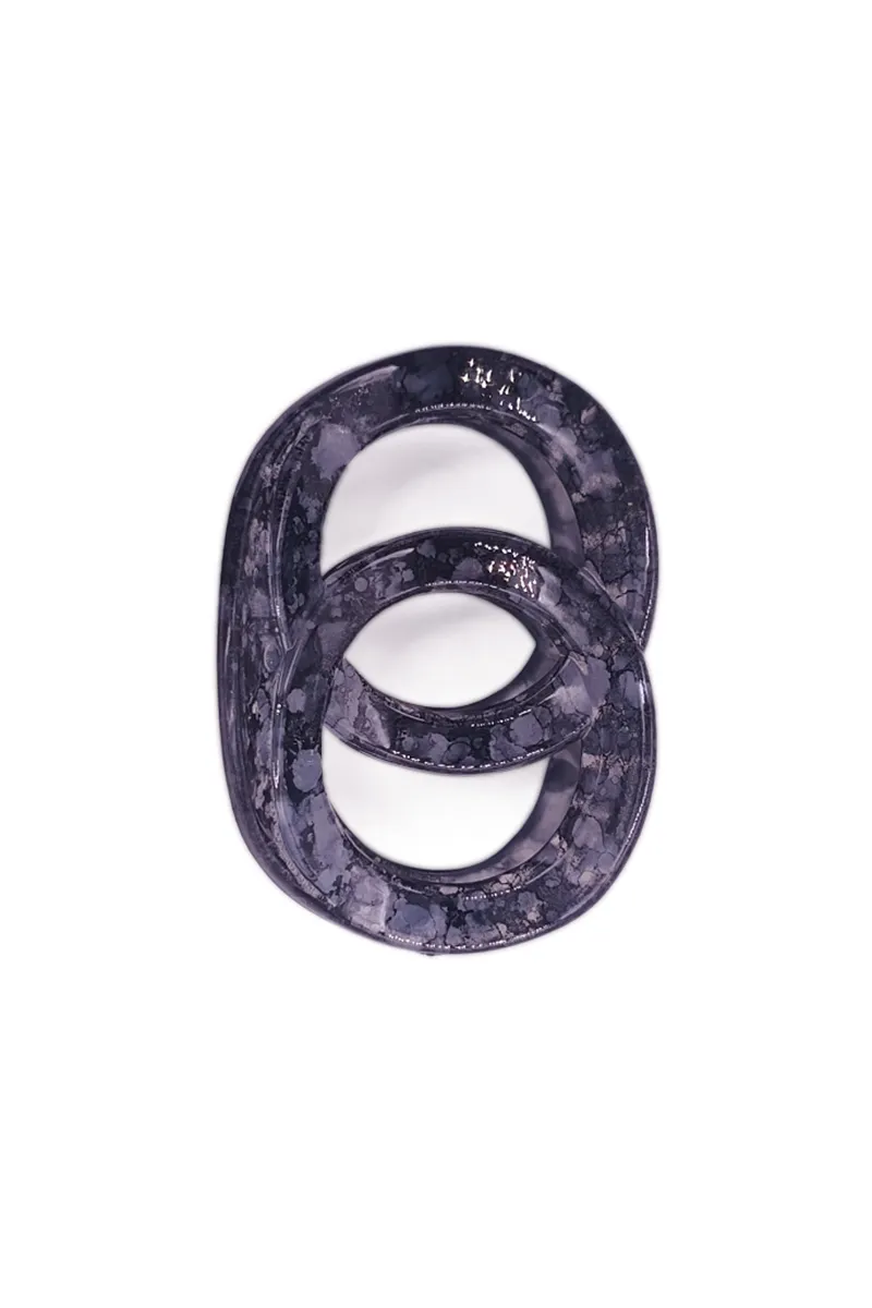 Double Loop Hair Claw Clip for Girls & Women - Small