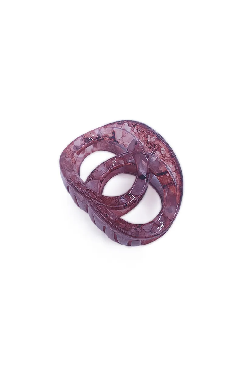 Double Loop Hair Claw Clip for Girls & Women - Small JWH000008RED