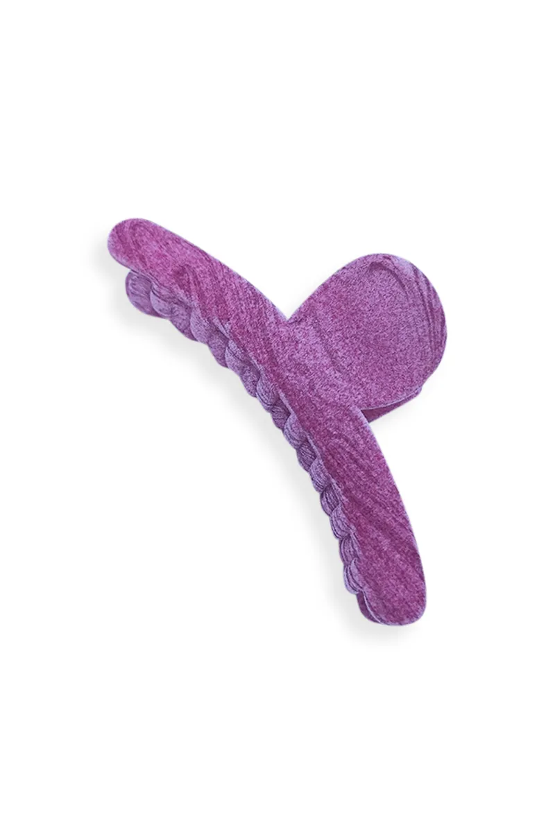 Large Hair Claw Clip for Women – Velvet Coated with Wood Grain Design JWH000015PIN