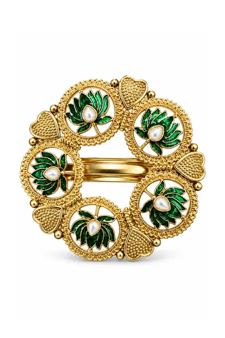 Antique Floral Center Hair Clip for Women JWH0000186GRE