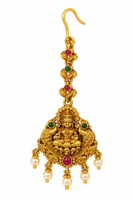 Antique Lakshmi Motif Maang Tikka for Women