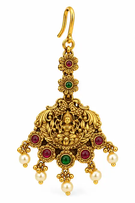 Antique Lakshmi Motif Maang Tikka for Women