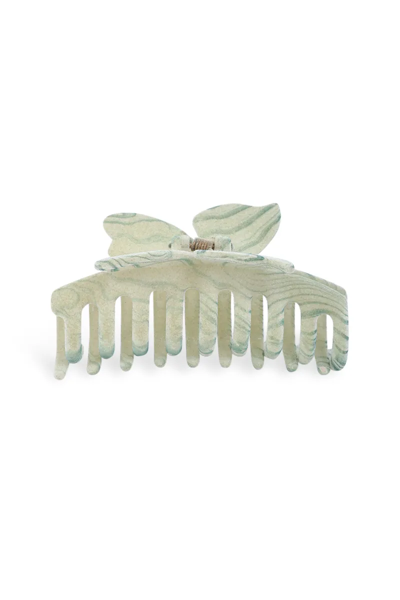 Medium Hair Claw Clip for Women - Velvet Coated Butterfly Design