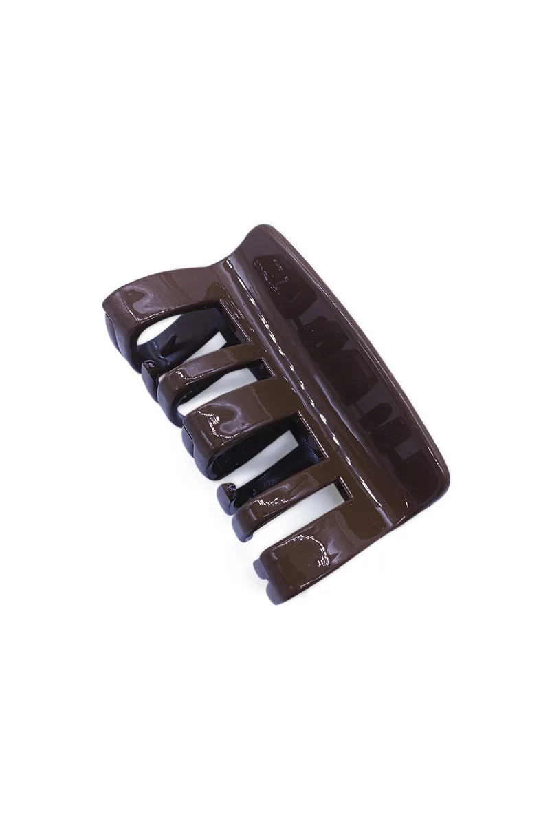 Glossy Finish Medium Hair Claw Clip for Women - Medium JWH000021BRO
