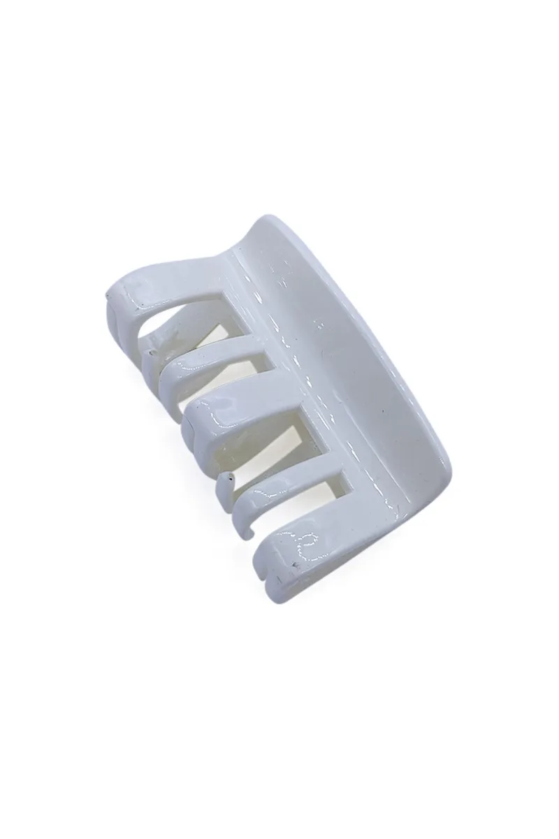 Glossy Finish Medium Hair Claw Clip for Women - Medium JWH000021WHI