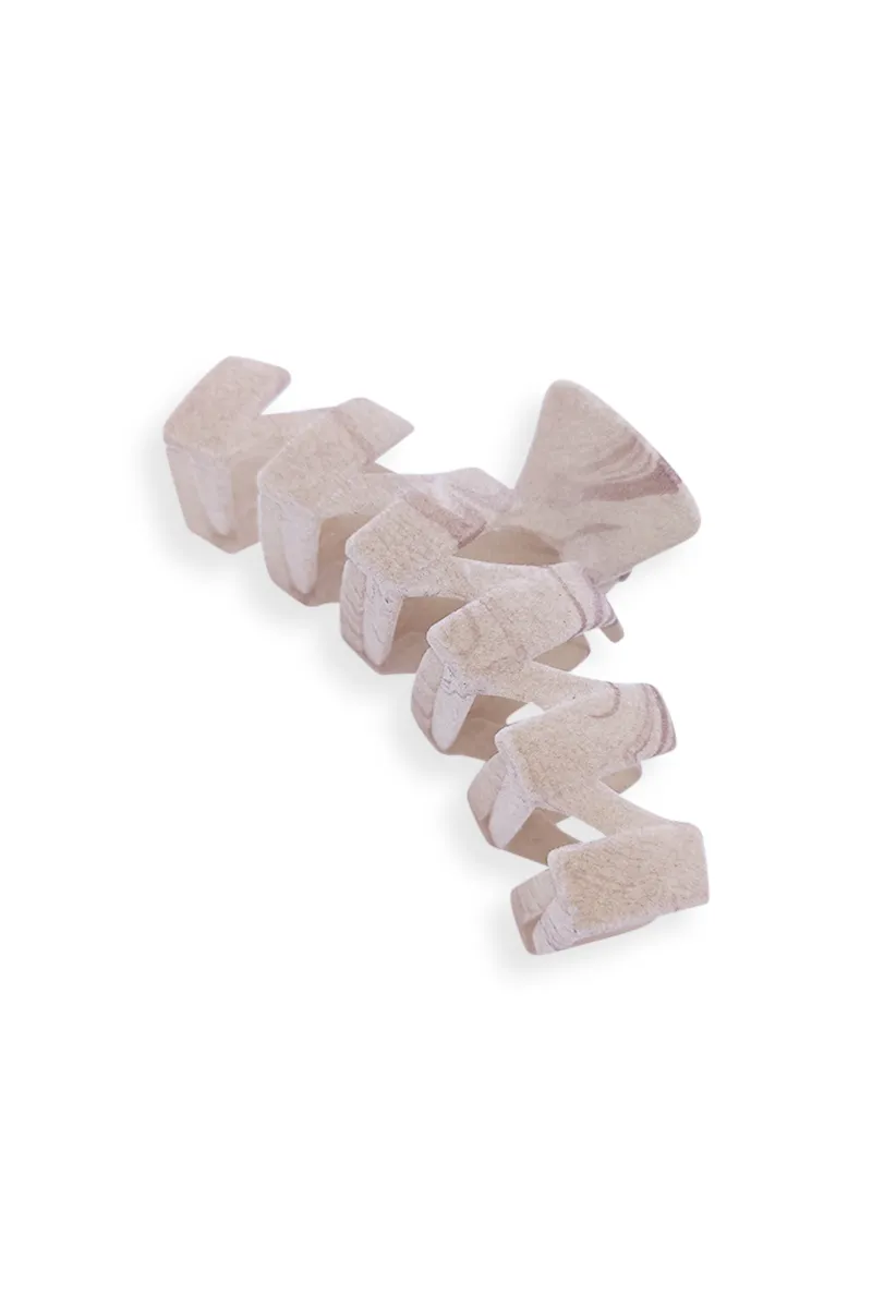 Large Hair Claw Clip for Women – Velvet Coated Zigzag Design JWH000022BRO