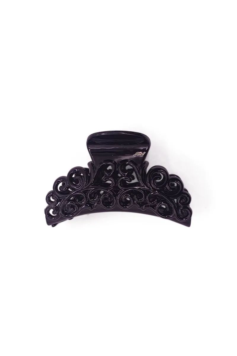 Filigree Swirl Design Hair Claw Clip – Medium JWH000023BLA