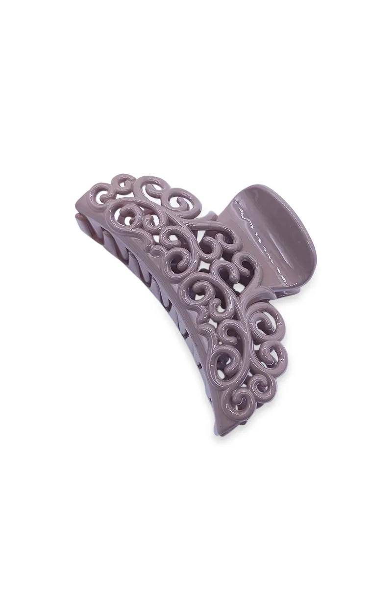 Filigree Swirl Design Hair Claw Clip - Medium