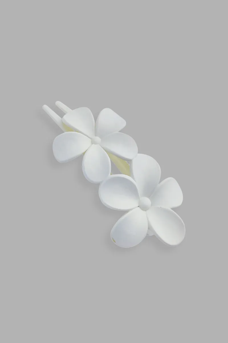 Dual Flower Alligator Hair Claw Clip for Girls & Women JWH000027CRE