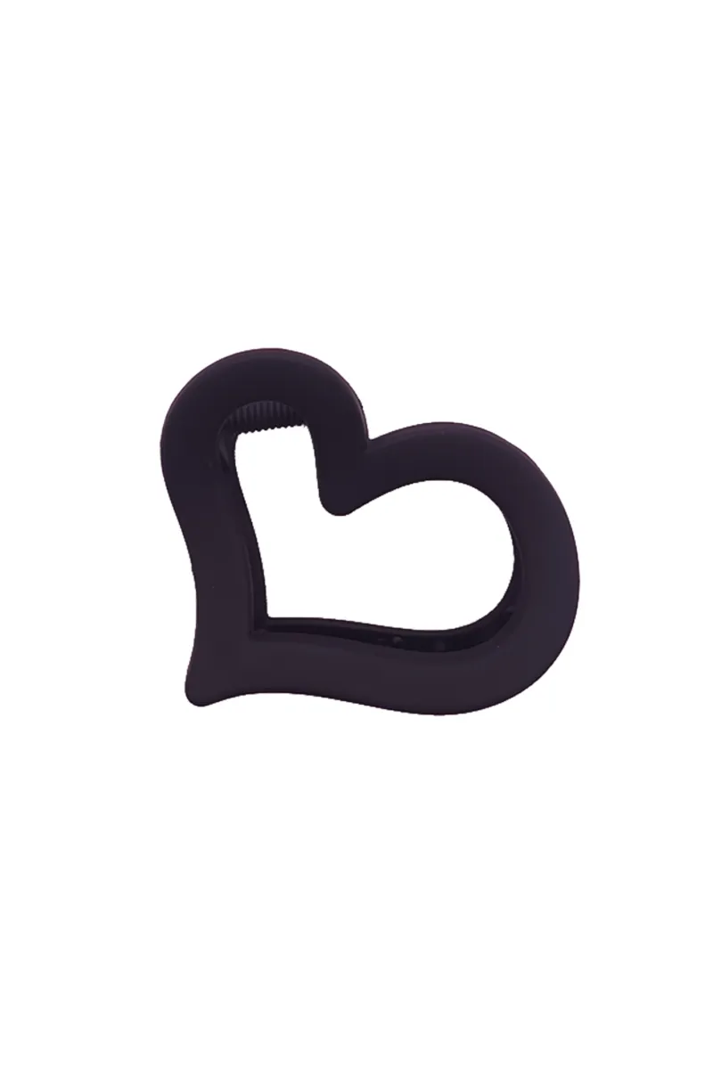 Heart-Shaped Hair Claw Clip for Girls & Women - Small