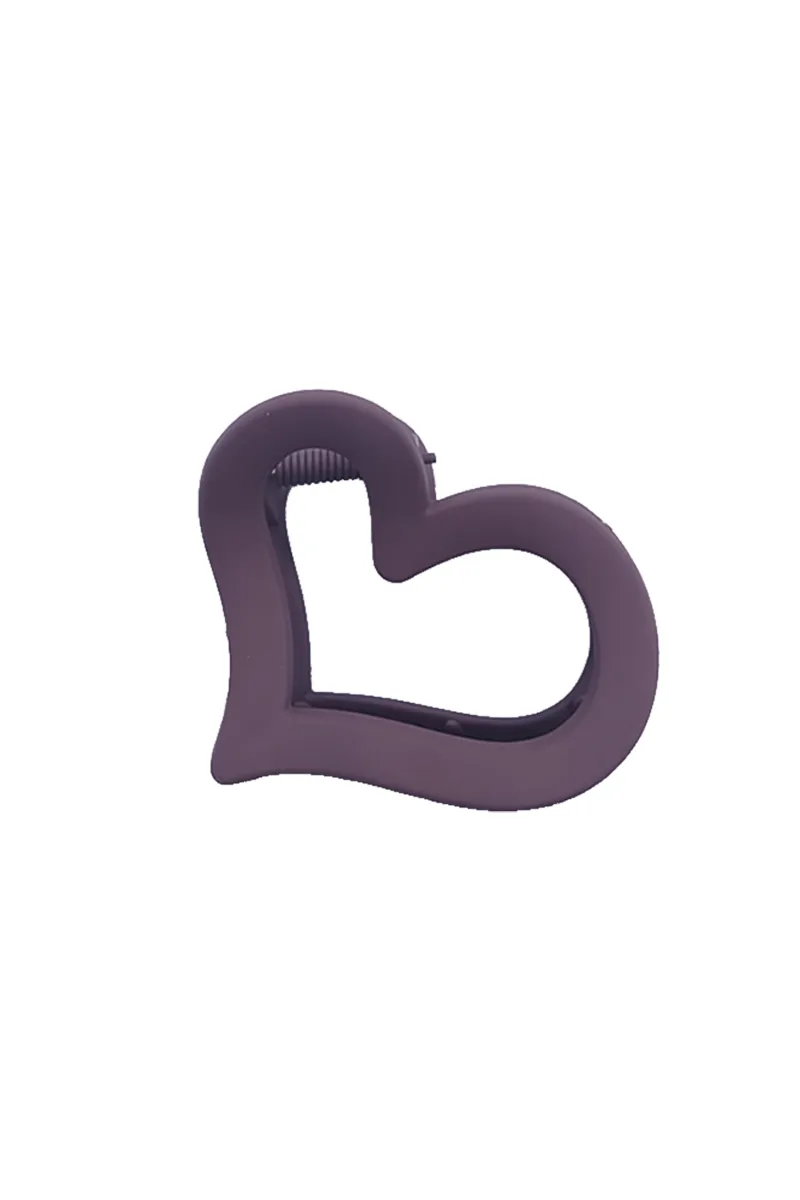 Heart-Shaped Hair Claw Clip for Girls & Women - Small