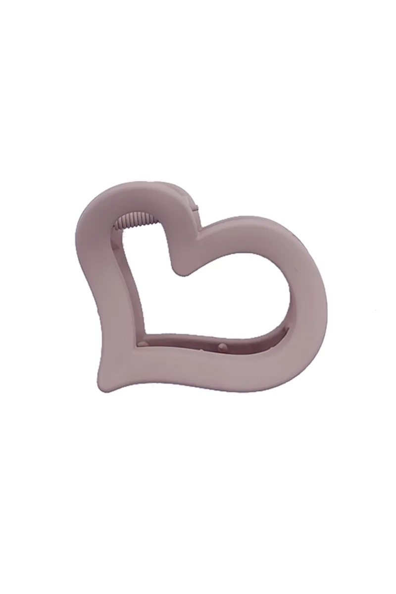 Heart-Shaped Hair Claw Clip for Girls & Women - Small JWH000031PEA