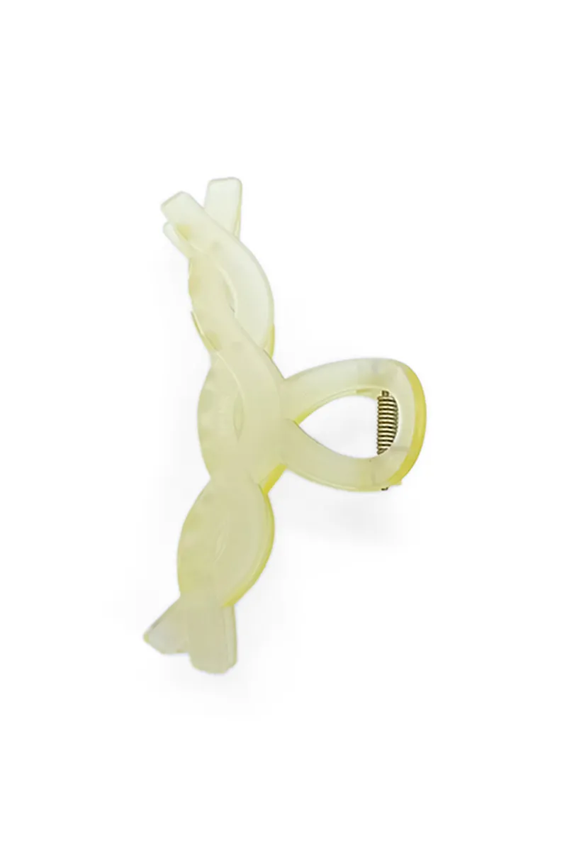 Twist-Design Hair Claw Clip for Girls & Women - Medium JWH000032YEL