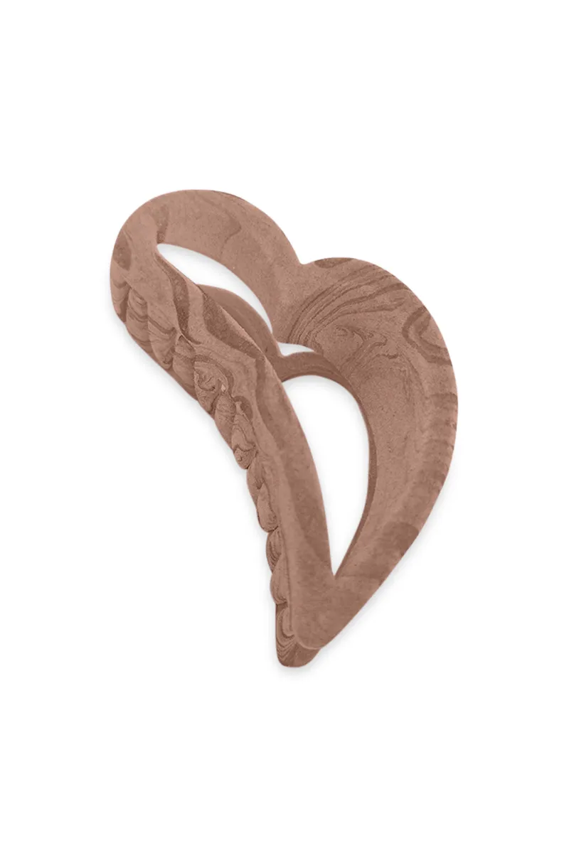 Heart Design Hair Claw Clip for Girls & Women - Small
