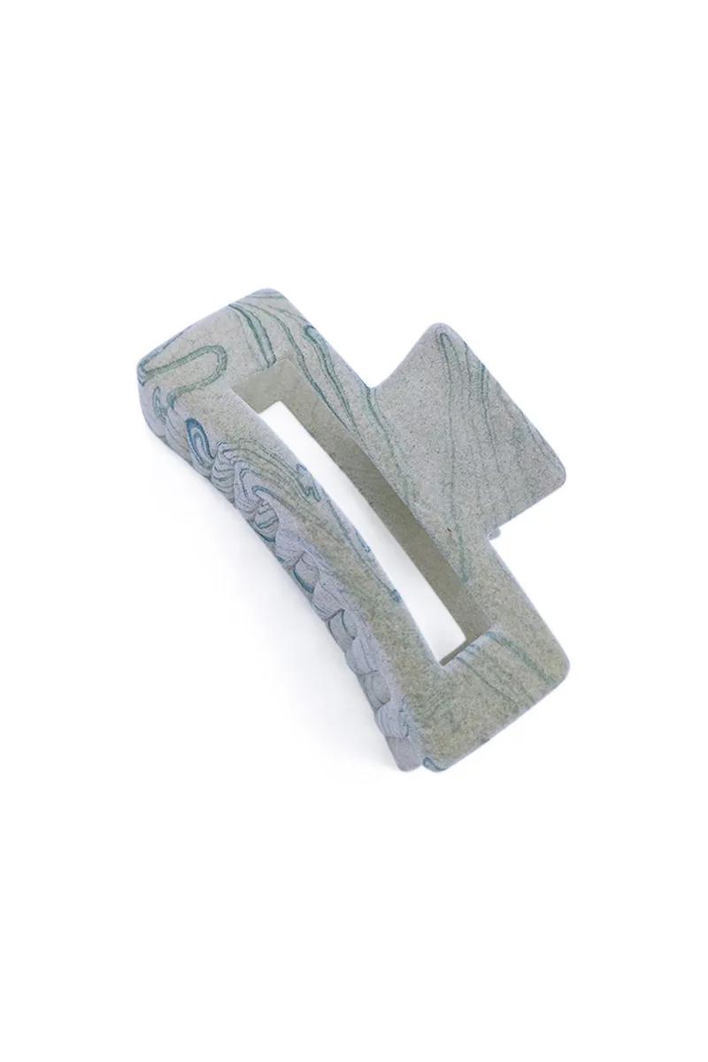 Marbled Rectangle Hair Claw Clip for Women - Large