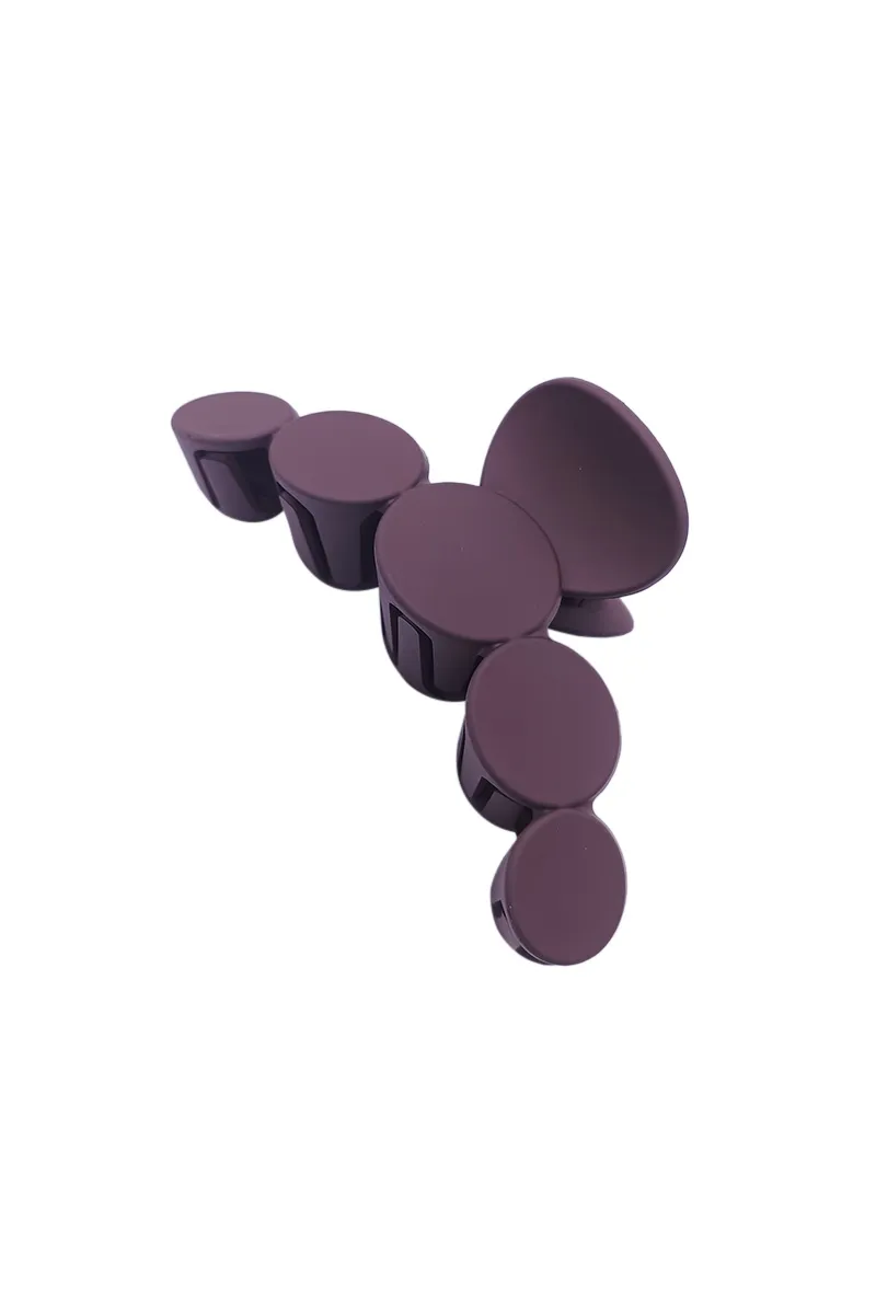 Matte Round Hair Claw Clip for Women - Large JWH000042BRO