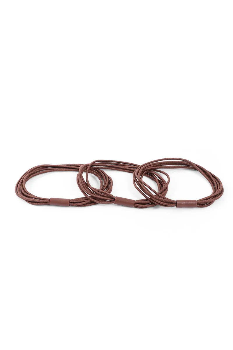 3 Pcs Multi-Strand Elastic Hair Bands for Women JWH000050BRO