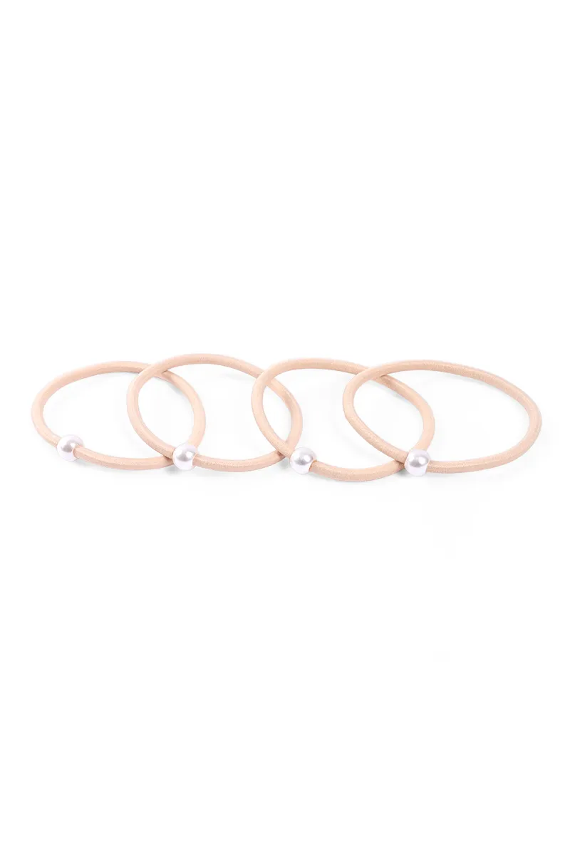 4 Pcs Pearls Elastic Hair Bands for Women JWH000052SAN