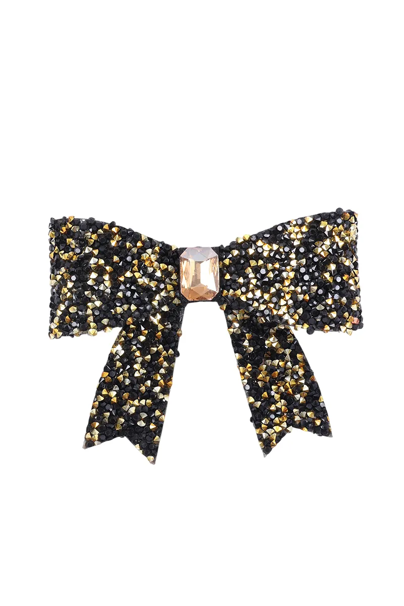 Sprinkle Stone Bow Alligator Hair Clips for Women & Girls JWH00094BLA