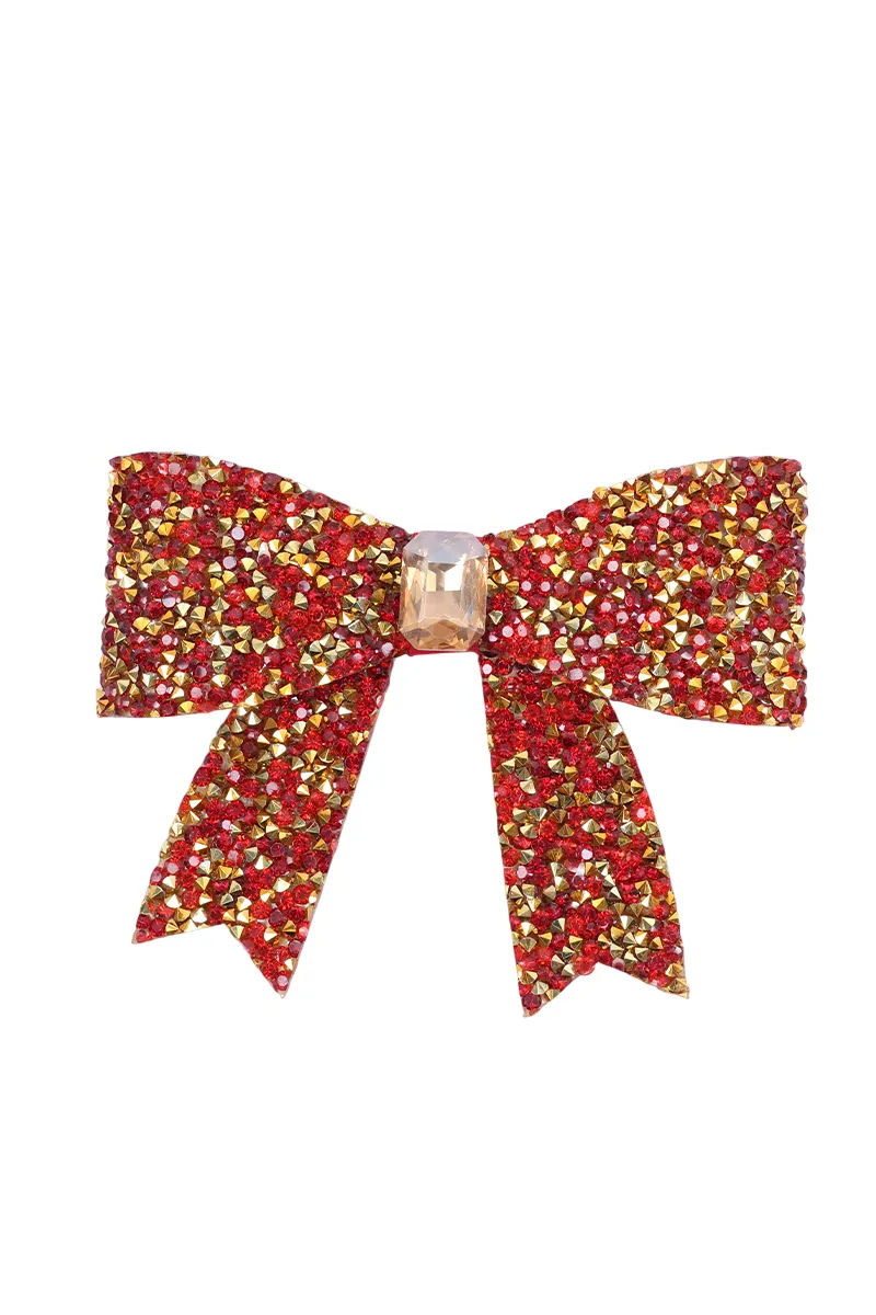 Sprinkle Stone Bow Alligator Hair Clips For Women & Girls
