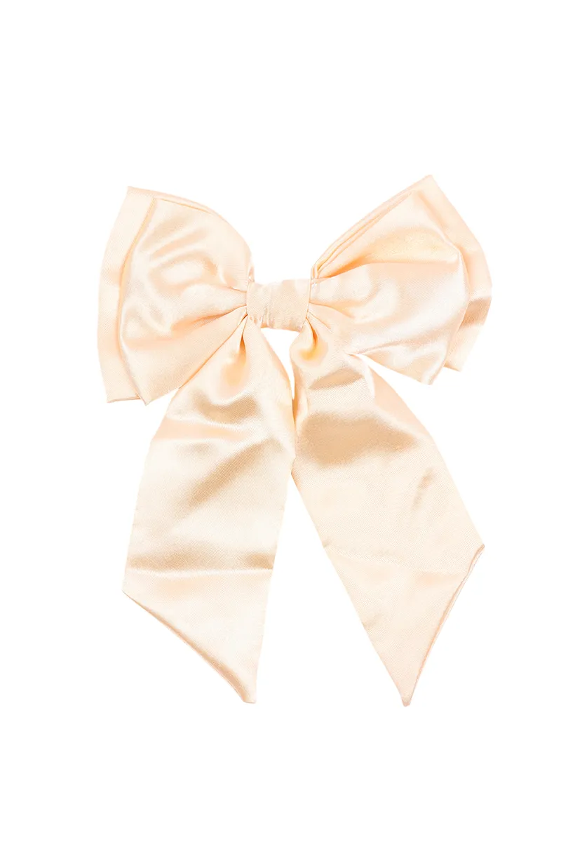Satin Double Bow Belt Alligator Clips For Women & Girls JWH00095SAN