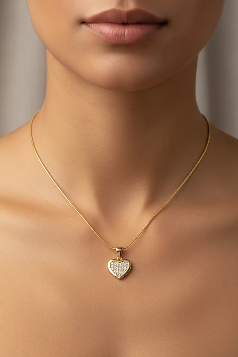 Butterfly Pendant Chain with CZ Stones for Women & Girls JWNC00010GOL