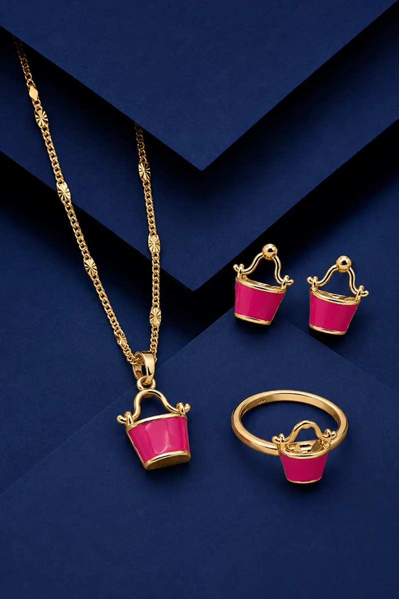 Handbag Jewellery Set for Little Girls - 3 Piece Combo Gift Set