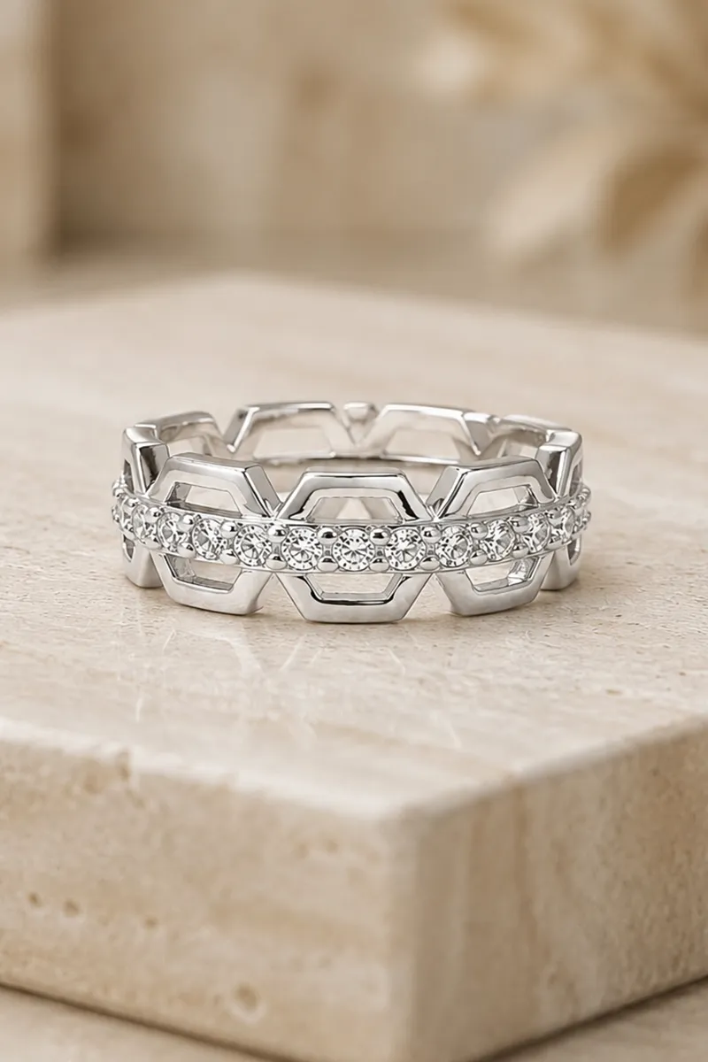 Silver Adjustable Ring for Women & Girls