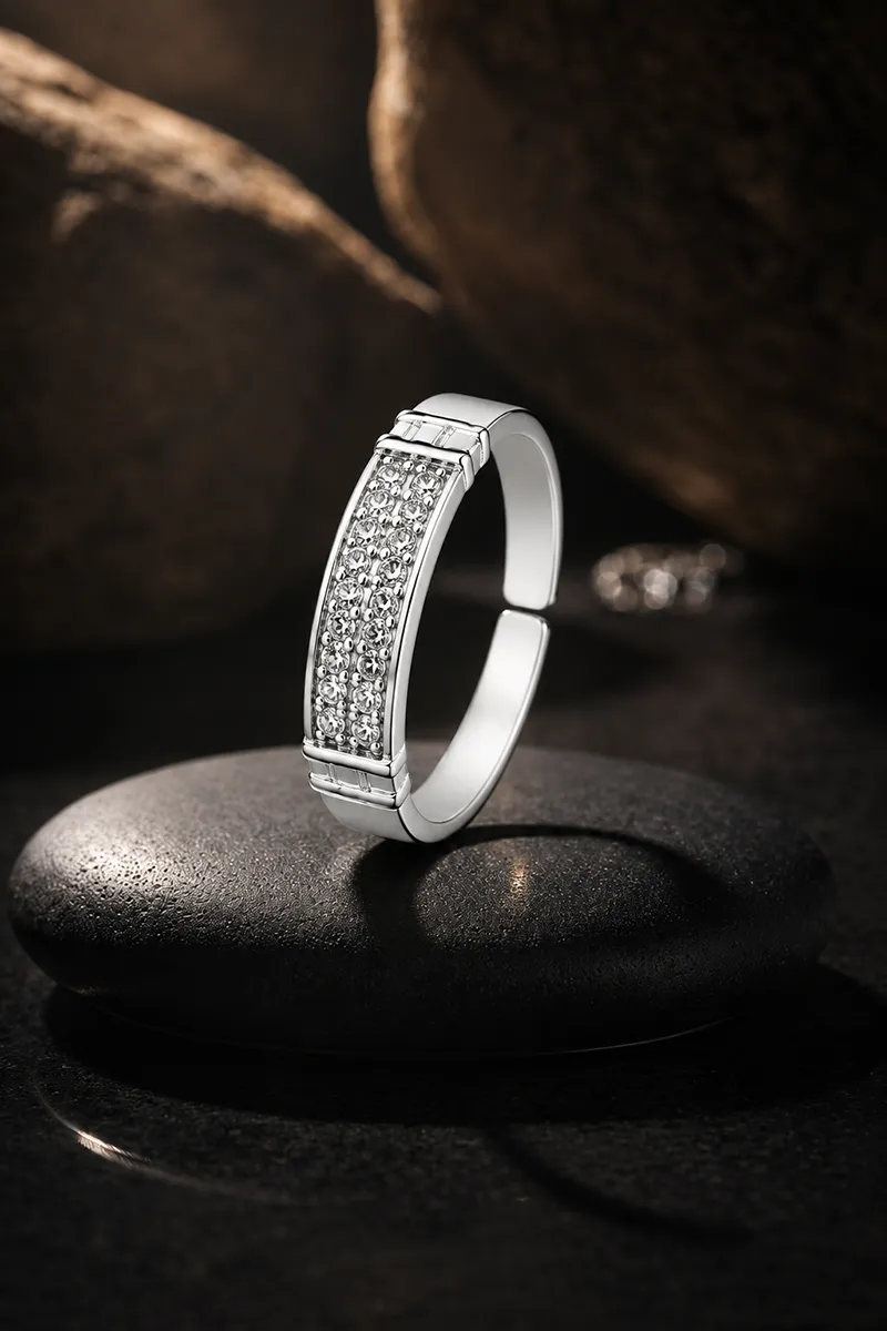 Silver Adjustable Ring for Women & Girls