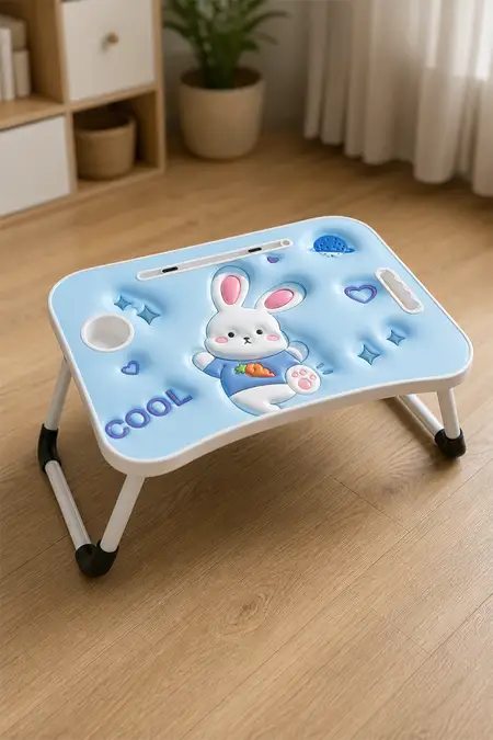 Foldable Study Table – Cute Bunny Design