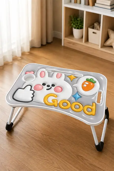 Foldable Study Table - Bunny Cartoon Design