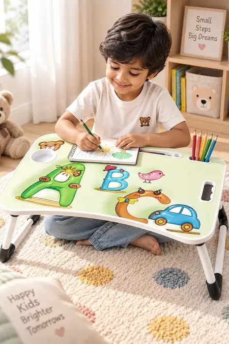 Cute Cartoon Friends Foldable Study Table for Kids