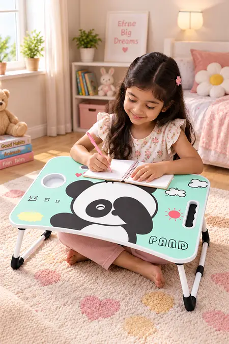 Playful Panda Pop Foldable Study Table for Kids
