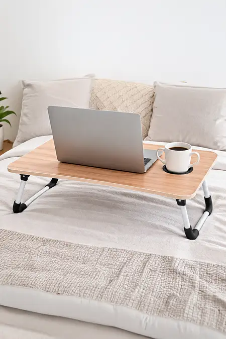 Foldable Study Table with Cup Holder (Brown) LF0036BRO