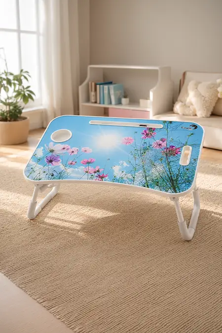 Foldable Laptop Study Table – Floral Design
