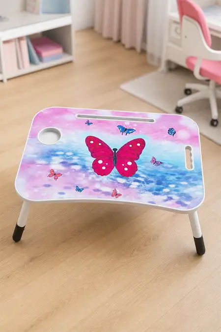 Foldable Study Table – Cute Butterfly Design