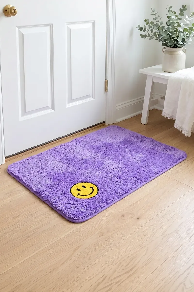 Microfibre Door Mat - 60 x 40 CM (Approx), Purple