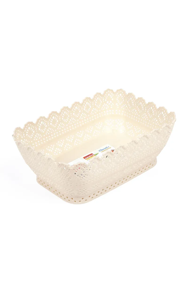 Aristo Phoenix Plastic Multipurpose Basket - 22CM, Cream