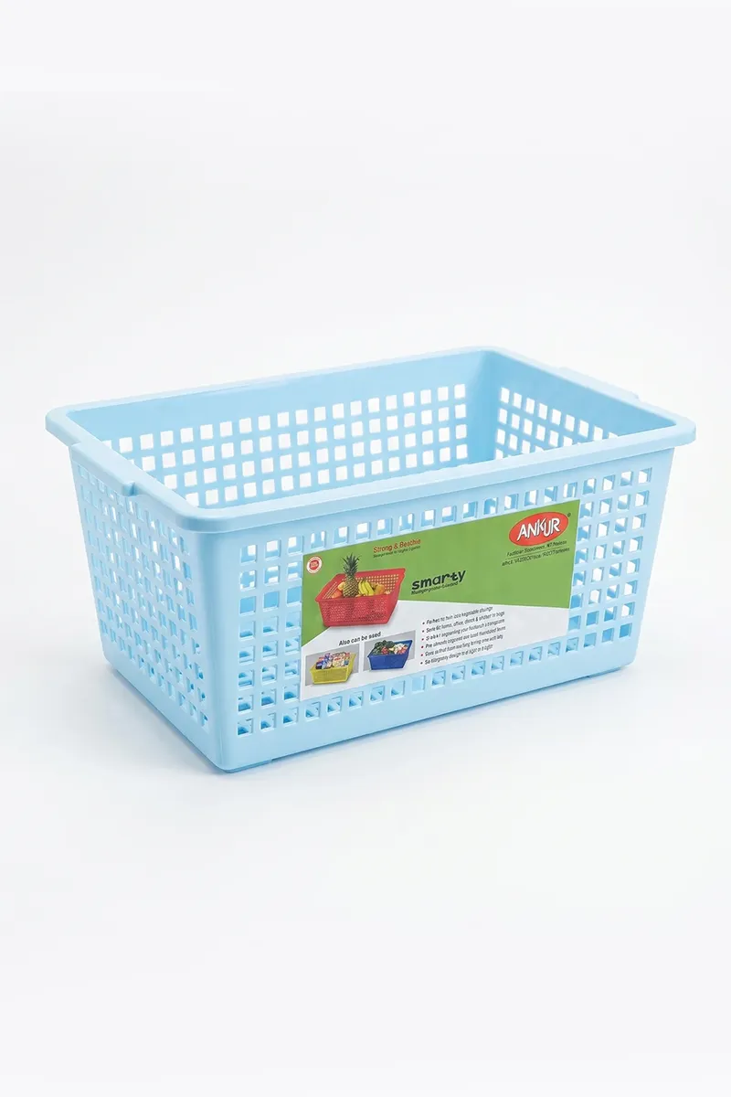 Plastic Ankur Smarty Multiuse Basket - 31 Cm, Blue MMHK1685BASBLU Madhavaram R10 - S1 - B1 - 1605051241
