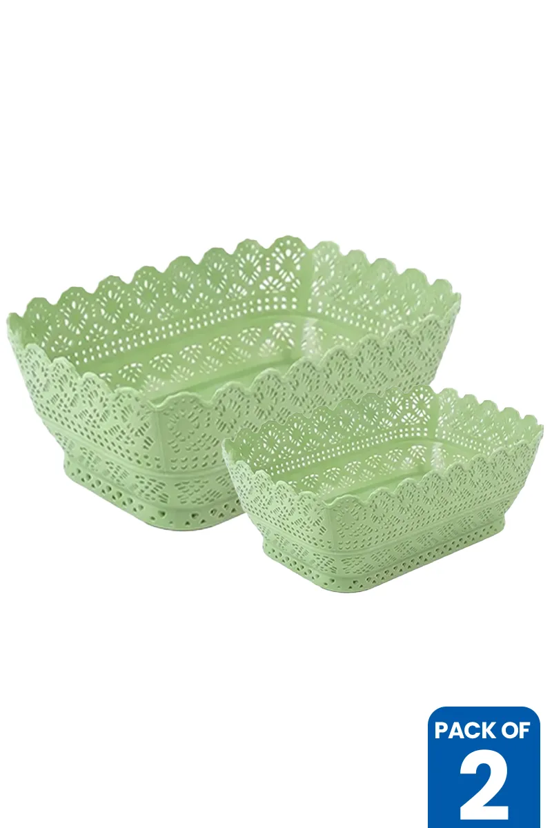 Aristo Plastic Multiuse Basket - 2 PC, Assorted