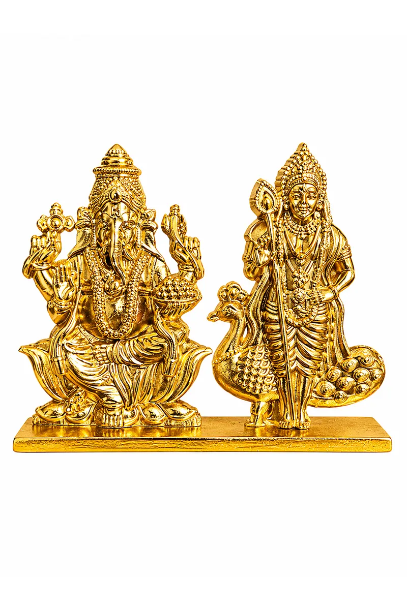 Metal Ganesh & Murugan Idol - 3*2 Inach