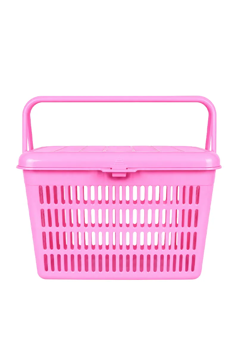 Aristo Plastic Rectangle Picnic Basket with Lid - 27 Cm