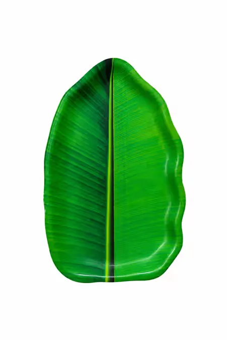 Melamine Banana Leaf Shape Plate - 24 x 15 Cm