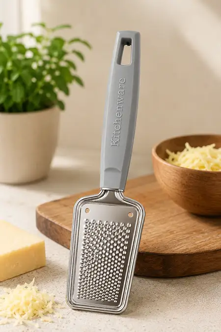 Stainless Steel Flat Grater with Handle - Vegetable, Cheese & Fruit Slicer