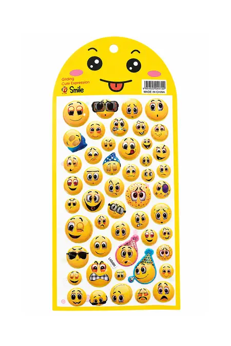 Colourful Smiley Sticker - Pack of 1